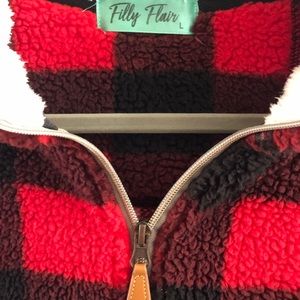 Buffalo plaid sherpa